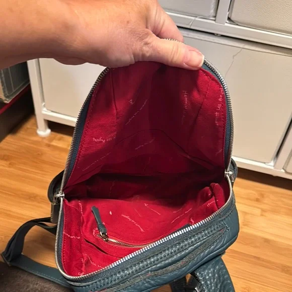 Hammitt Blue Leather Backpack with Studded Design - Picture 3 of 4